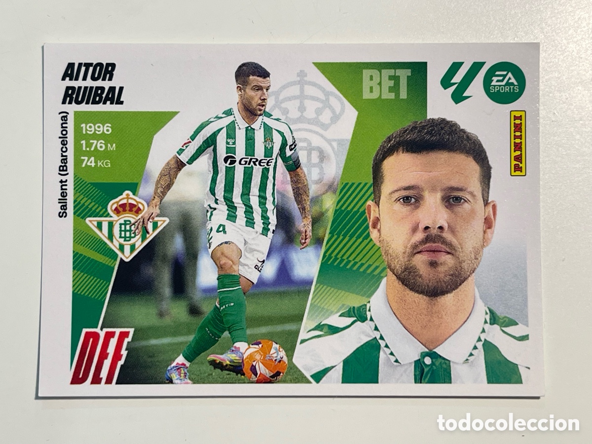 Cromos de f&uacute;tbol: Cromo &rdquo;AITOR RUIBAL&rdquo; BETIS col. album de cromos LIGA 2025-26 Coleccciones Este Panini