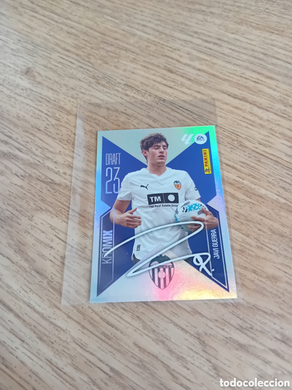 Cromos de f&uacute;tbol: Javi Guerra K12 Draft 23 Kromix Firmada Valencia 26 27 2026 2027 Este Panini