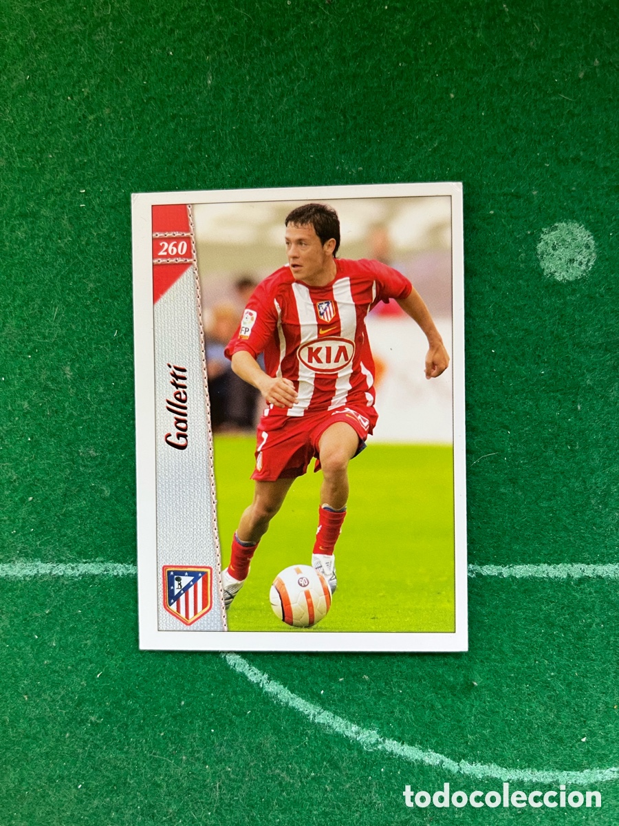 Cromos de f&uacute;tbol: 260 GALLETTI ATL&Eacute;TICO DE MADRID LAS FICHAS DE LA LIGA 2006 2007 MUNDICROMO