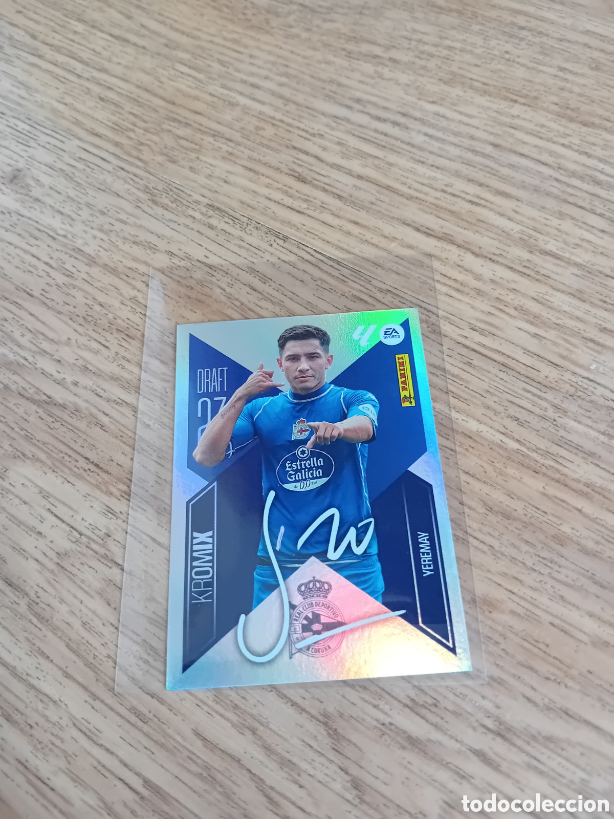 Cromos de f&uacute;tbol: Yeremay K23 Draft 23 Kromix Firmada Deportivo de la Coru&ntilde;a 26 27 2026 2027 Este Panini