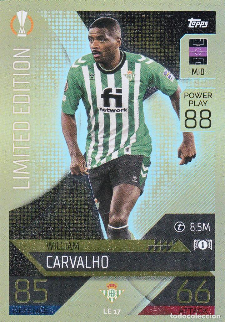 Cromos de f&uacute;tbol: TOPPS MATCH ATTAX * WILLIAM CARVALHO * LIMITED EDITION (A-14)
