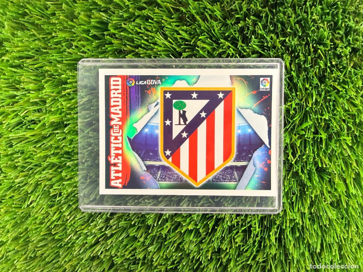 Cromos de f&uacute;tbol: N&ordm; 1 Escudo Atl&eacute;tico de Madrid Liga Este 15 16