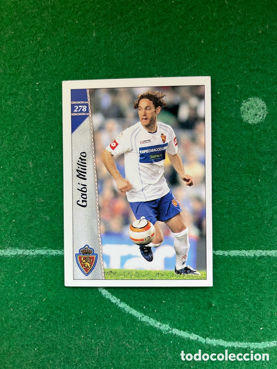 Football Stickers: 278 GABI MILITO REAL ZARAGOZA LAS FICHAS DE LA LIGA 2006 2007 MUNDICROMO