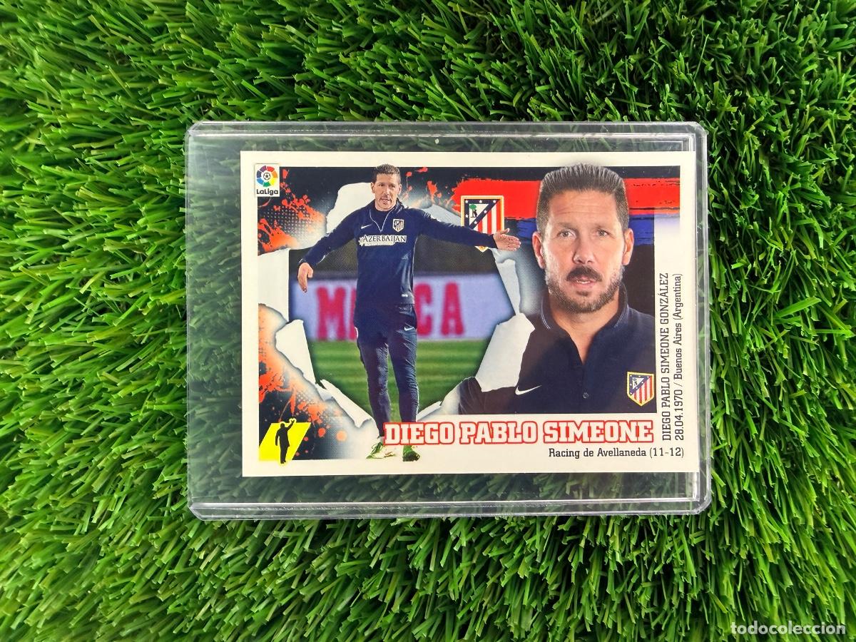 Cromos de f&uacute;tbol: N&ordm; 2 Diego Pablo Simeone Entrenador Atl&eacute;tico de Madrid Liga Este 15 16