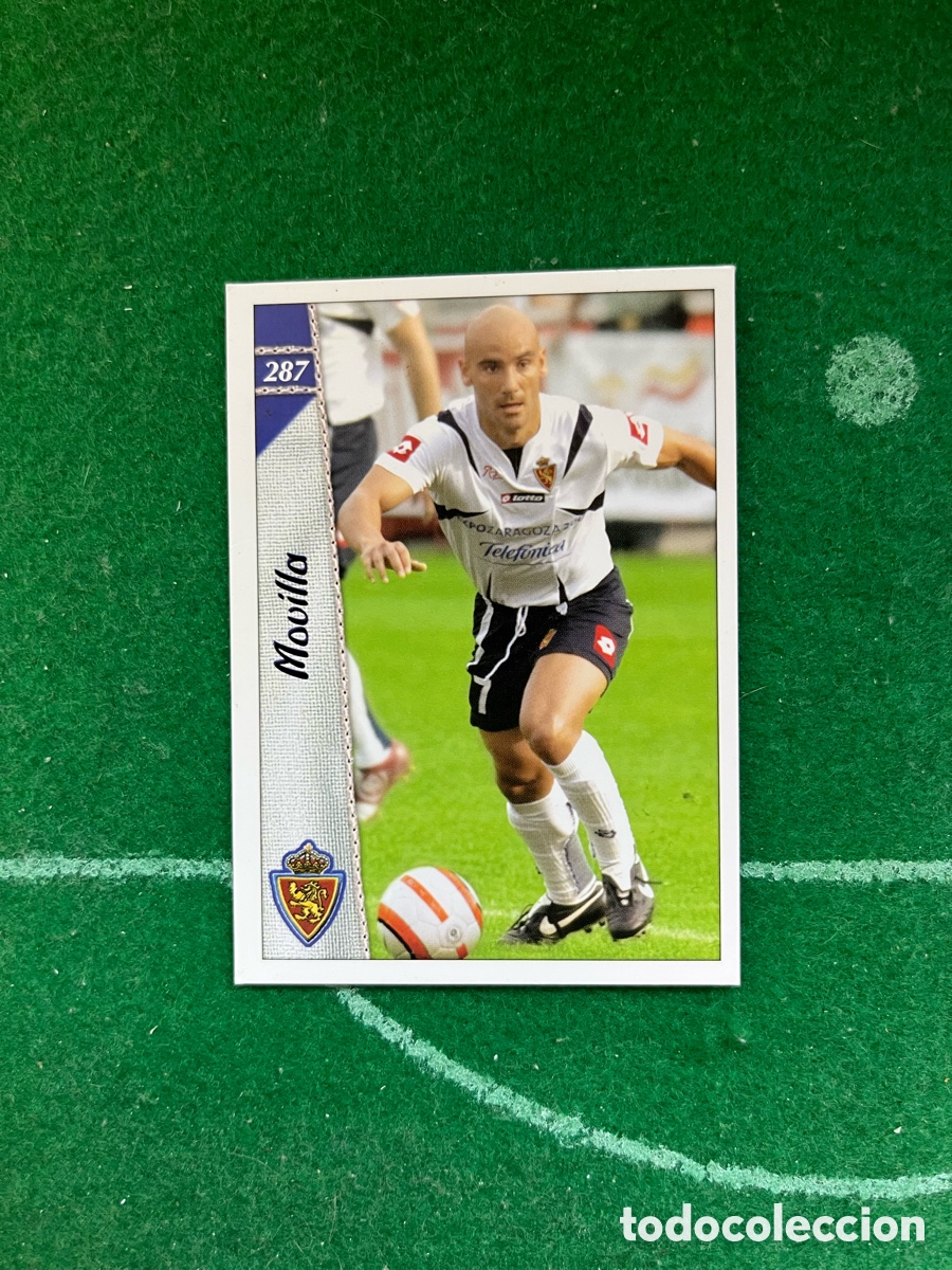 Cromos de f&uacute;tbol: 287 MOVILLA REAL ZARAGOZA LAS FICHAS DE LA LIGA 2006 2007 MUNDICROMO