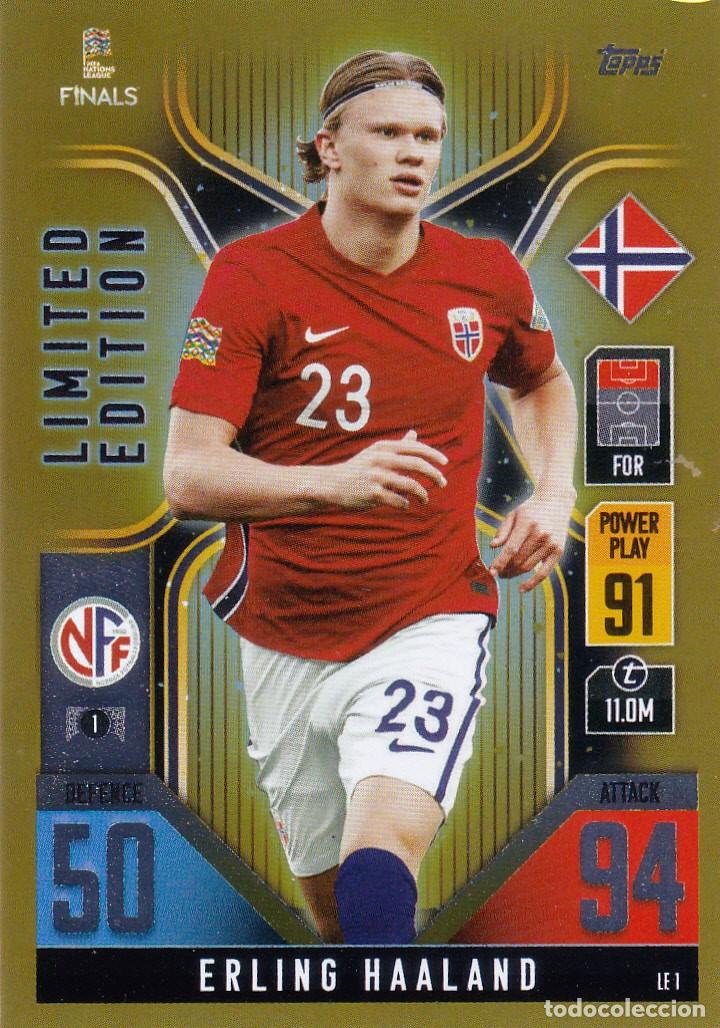 Cromos de f&uacute;tbol: TOPPS MATCH ATTAX * ERLING HAALAND * LIMITED EDITION (A-14)