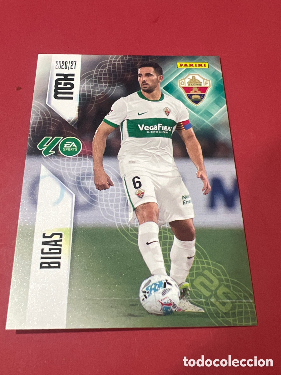 Cromos de f&uacute;tbol: C1693. MGK 2026/27 MEGACRACKS PANINI. #150 BIGAS. ELCHE CF.