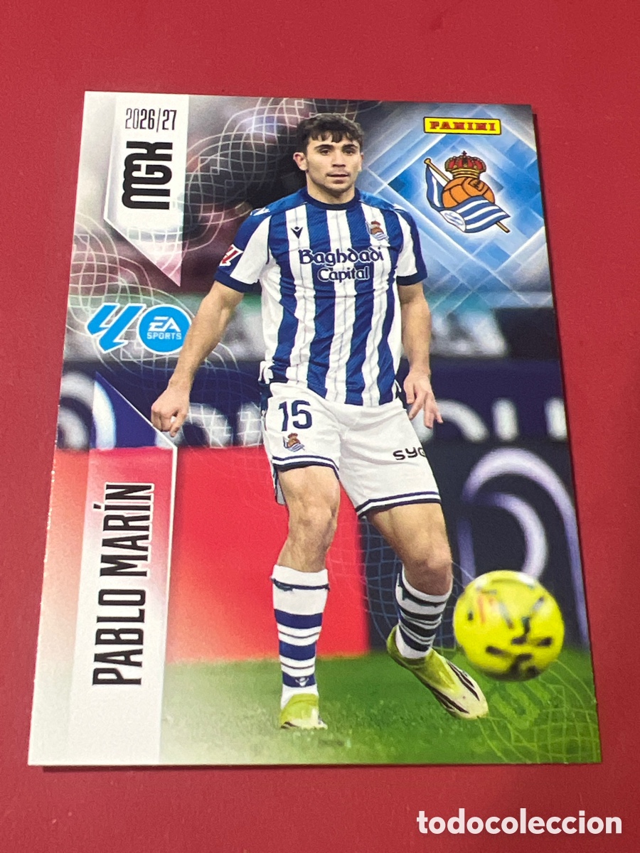 Football Stickers: C1695. MGK 2026/27 MEGACRACKS PANINI. #317 PABLO MAR&Iacute;N. R.SOCIEDAD.
