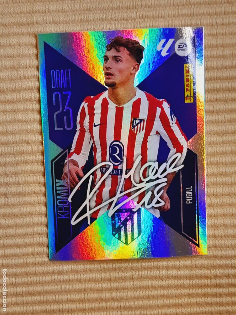 Cromos de f&uacute;tbol: CROMO 19 PUBILL (DRAFT 23 KROMIX) ATLETICO MADRID LIGA 26-27 2026 2027 &Aacute;LBUM ESTE
