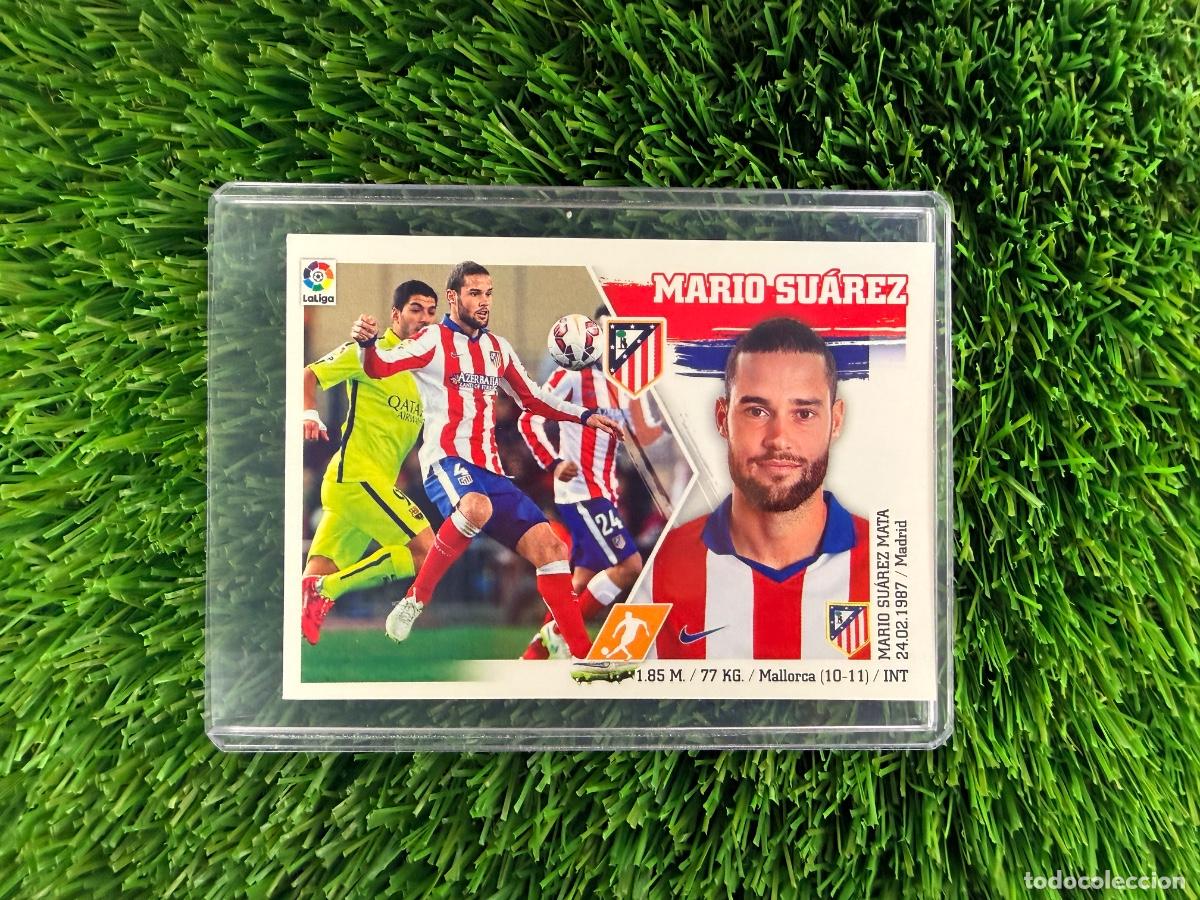 Cromos de f&uacute;tbol: N&ordm; 13 Mario Su&aacute;rez Atl&eacute;tico de Madrid Liga Este 15 16