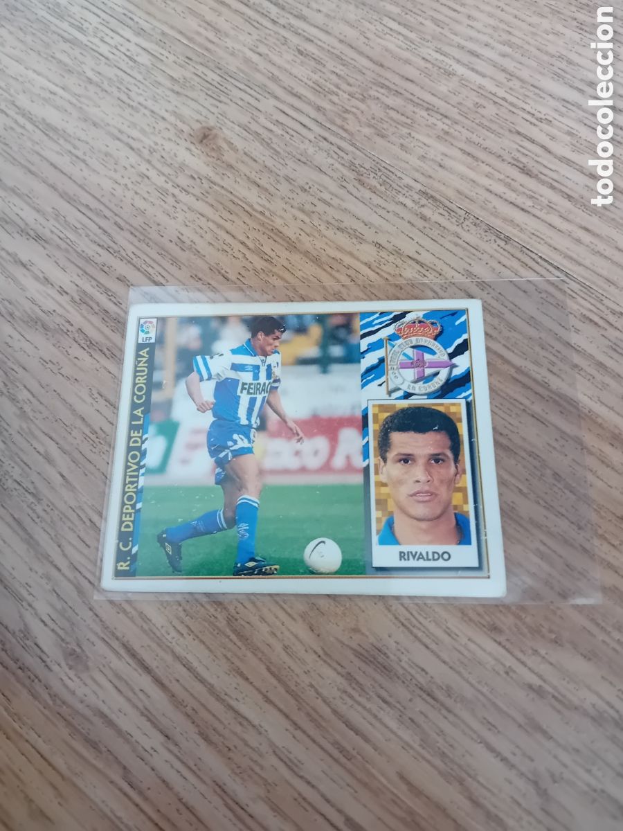 Cromos de f&uacute;tbol: Rivaldo baja Deportivo de la Coru&ntilde;a 97 98 1997 1998 Este Panini