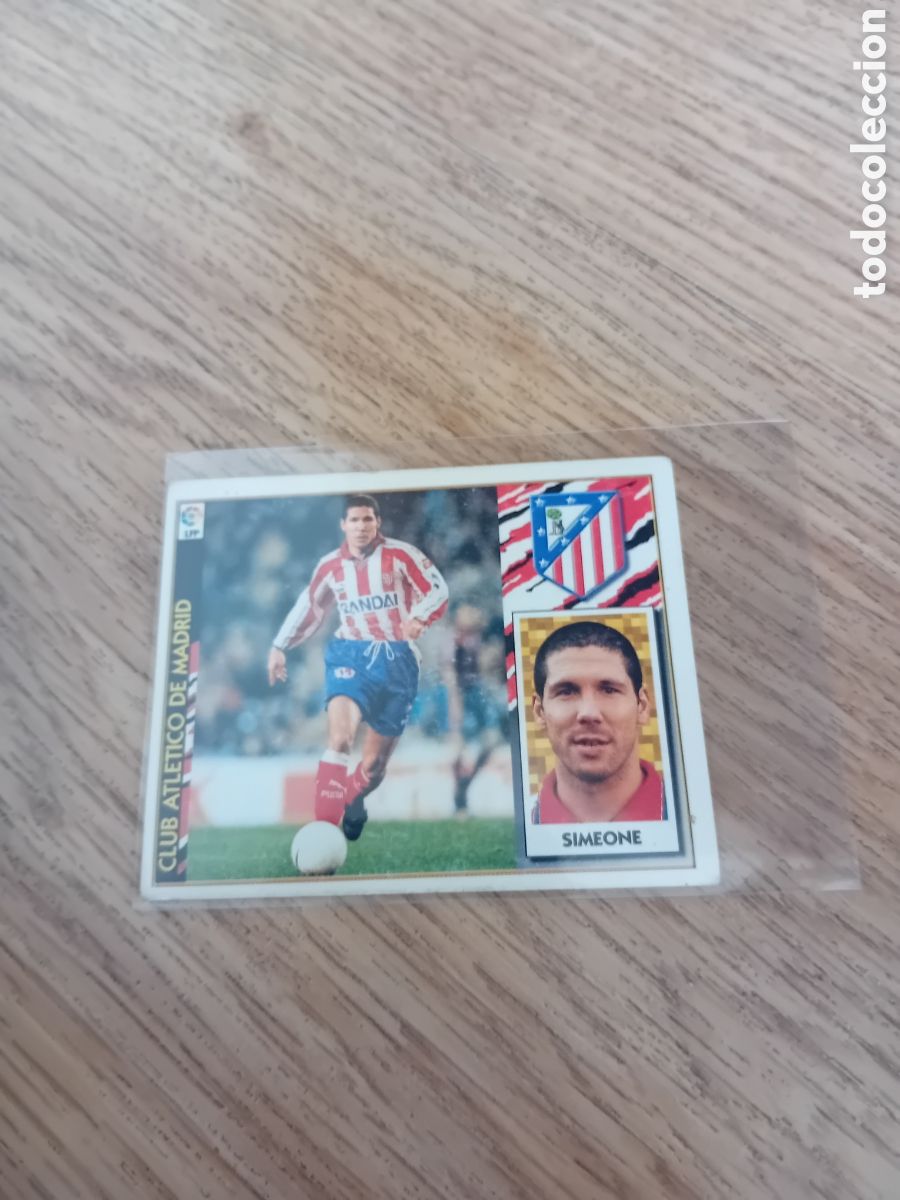 Cromos de f&uacute;tbol: Simeone Atl&eacute;tico de Madrid 97 98 1997 1998 Este Panini
