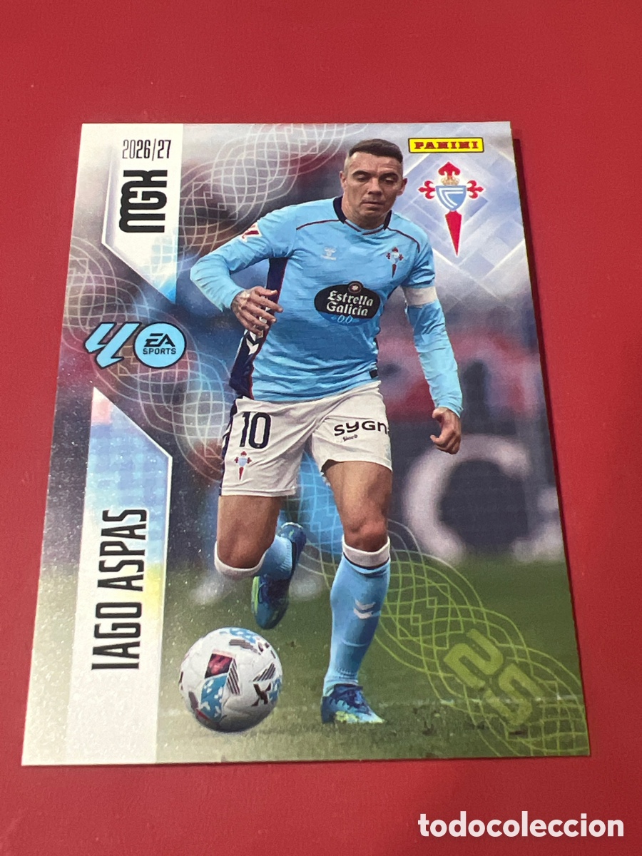 Cromos de f&uacute;tbol: C1717. MGK 2026/27 MEGACRACKS PANINI. #124 IAGO ASPAS. CELTA DE VIGO