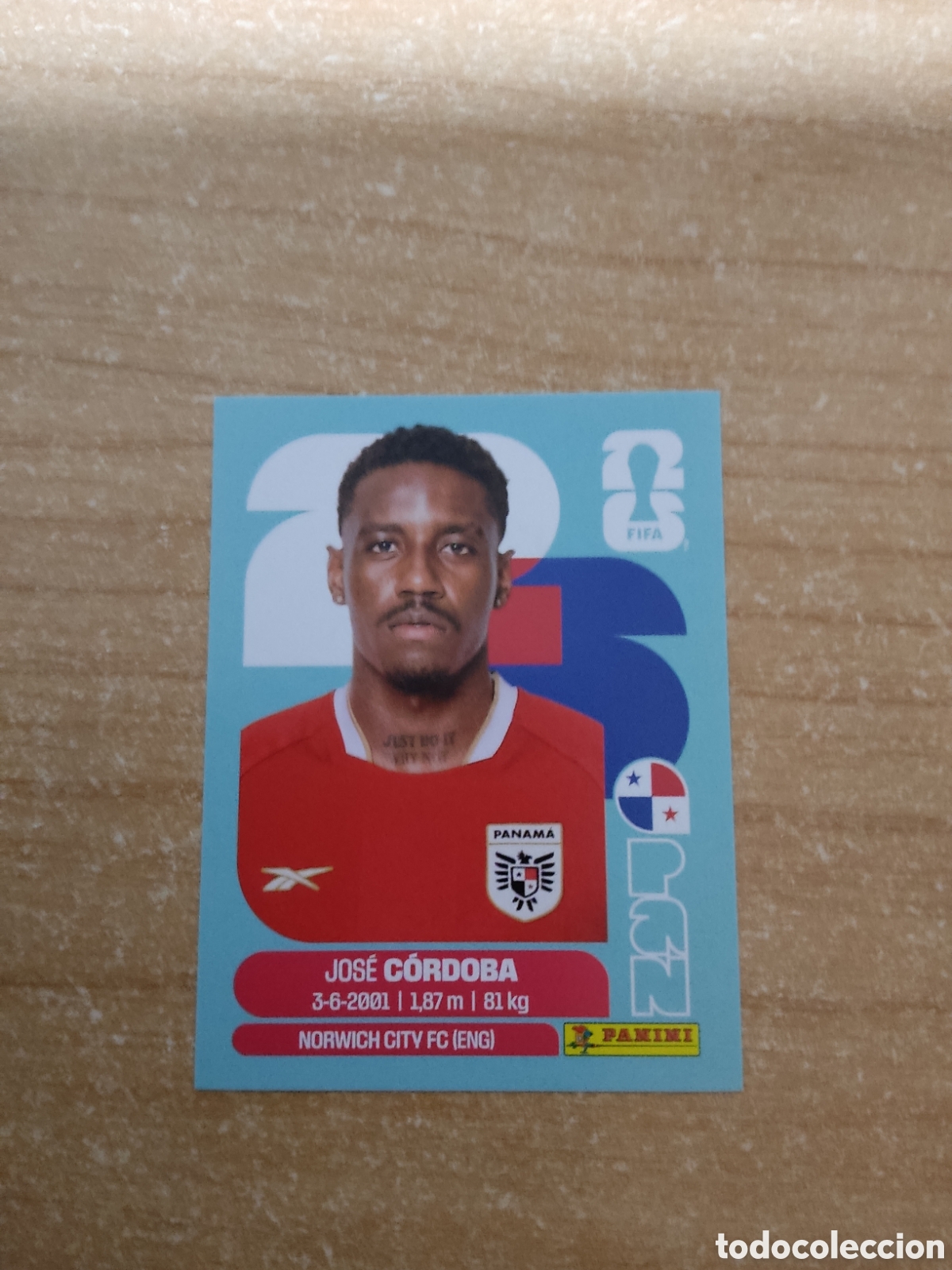 Cromos de f&uacute;tbol: 8 JOSE CORDOBA PANAMA FIFA WORLD CUP 2026