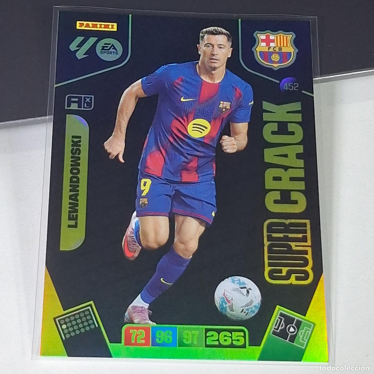 Fu&szlig;ball-Sticker: D7 452 LEWANDOWSKI SUPER CRACK BARCELONA BAR&Ccedil;A CARD LIGA ADRENALYN XL 2025 2026 25 26 PANINI