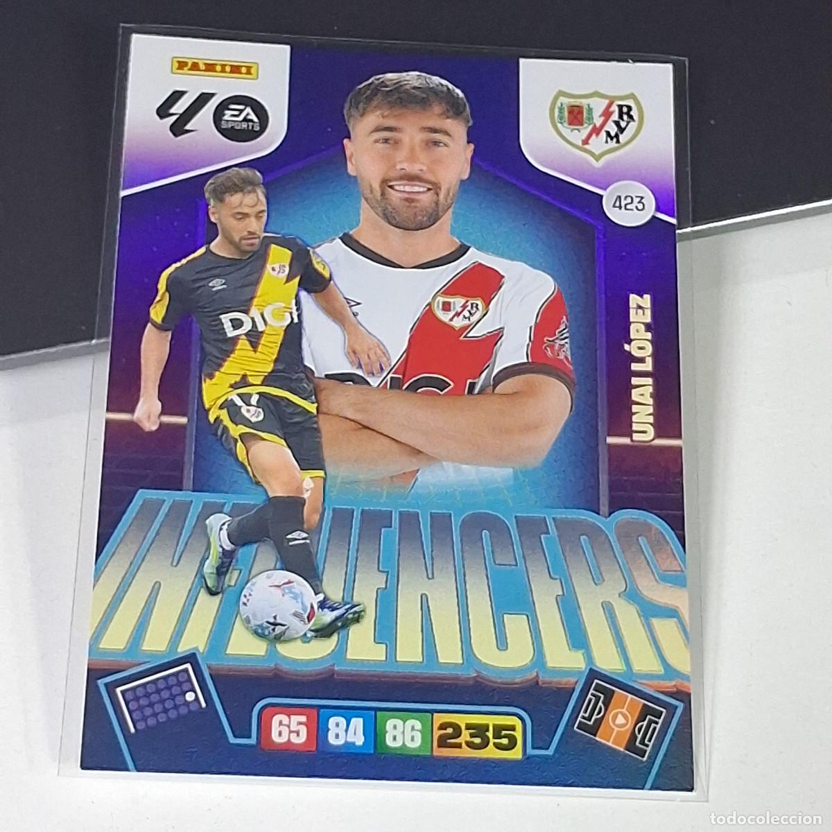 Figurine di Calcio: D7 423 UNAI L&Oacute;PEZ INFLUENCERS DEL RAYO VALLECANO CARD LIGA ADRENALYN XL 2025 2026 25 26 PANINI