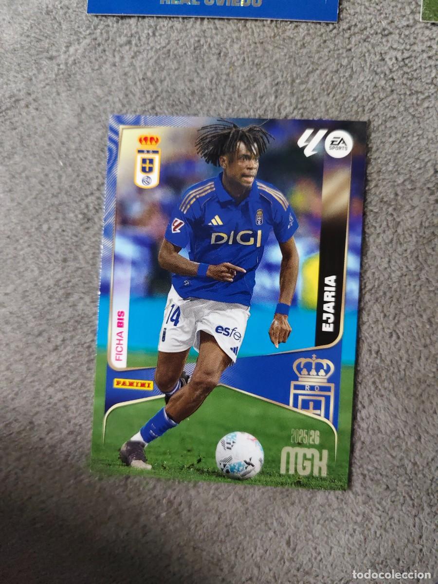 Cromos de f&uacute;tbol: 284 BIS MEGACRACKS MGK 25 26 EJARIA REAL OVIEDO FICHA LALIGA PANINI LA LIGA 2025 2026