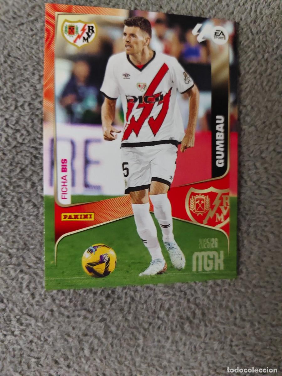 Fu&szlig;ball-Sticker: 298 BIS MEGACRACKS MGK 25 26 GUMBAU RAYO VALLECANO FICHA LALIGA PANINI LA LIGA 2025 2026