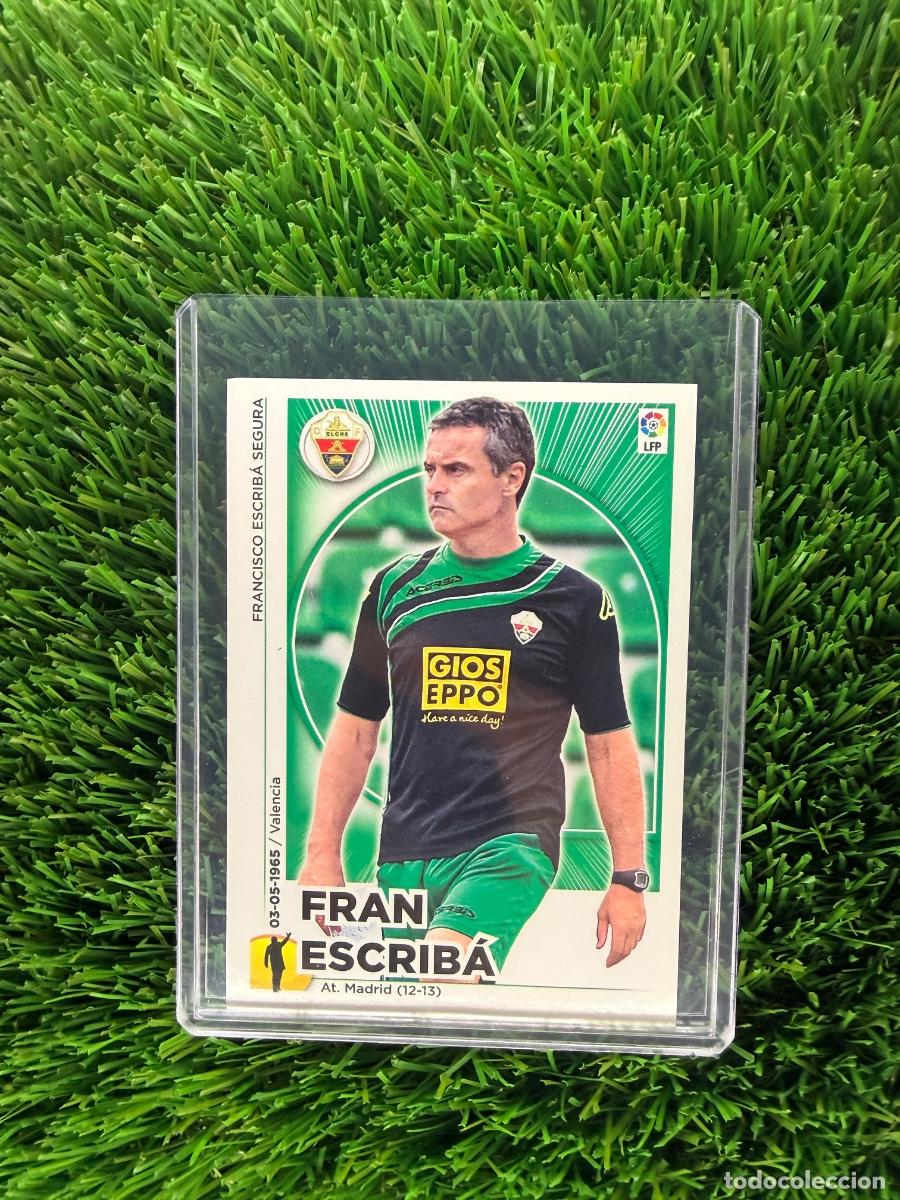 Cromos de f&uacute;tbol: N&ordm; 22 Fran Escrib&aacute; Entrenador Elche CF Liga Este 14 15