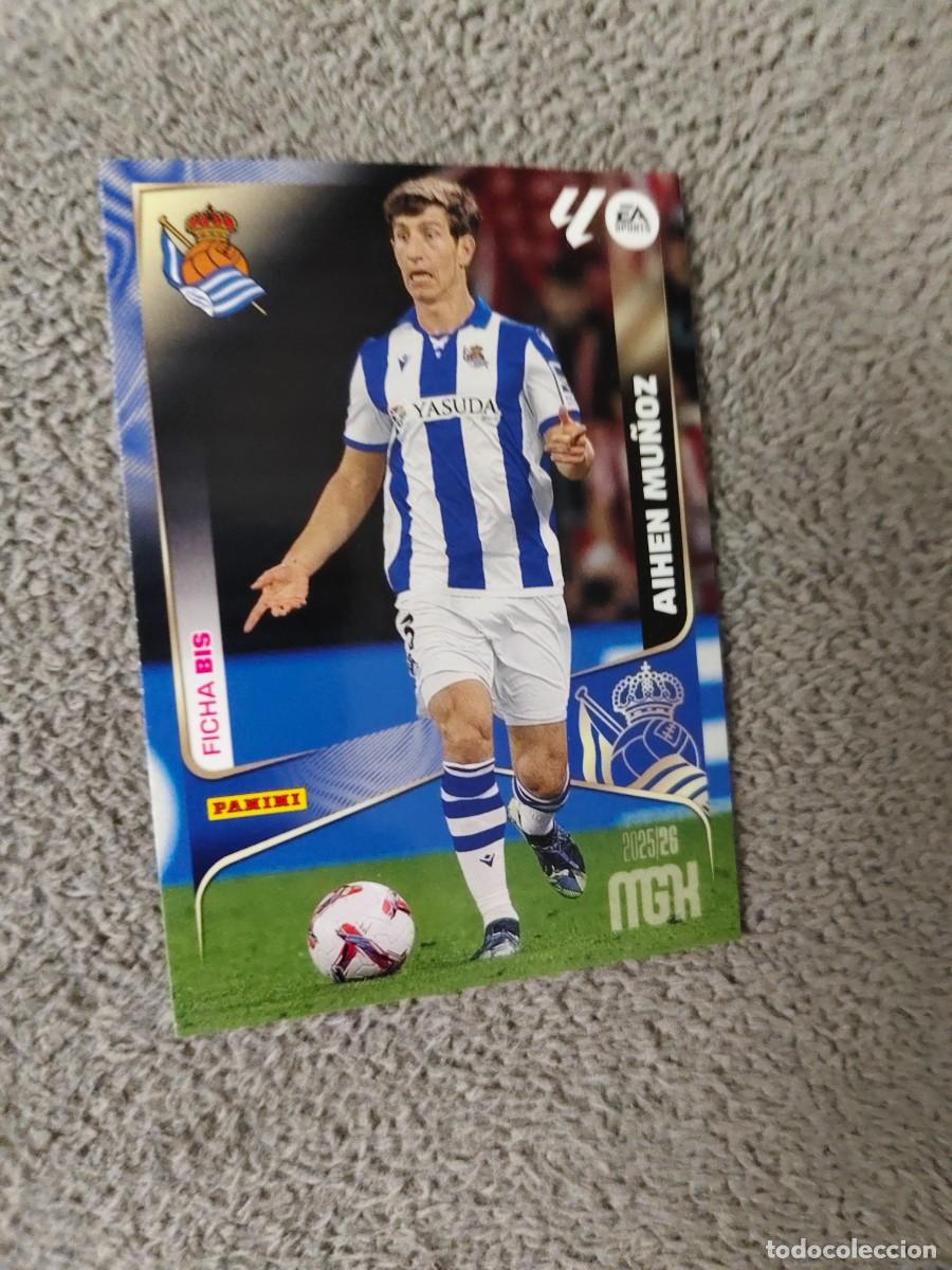 Cromos de f&uacute;tbol: 314 BIS MEGACRACKS MGK 25 26 AIHEN MU&Ntilde;OZ REAL SOCIEDAD FICHA LALIGA PANINI LA LIGA 2025 2026