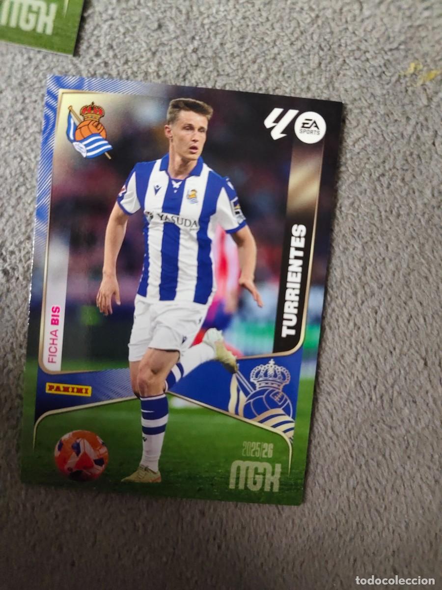 Cromos de f&uacute;tbol: 315 BIS MEGACRACKS MGK 25 26 TURRIENTES REAL SOCIEDAD FICHA LALIGA PANINI LA LIGA 2025 2026