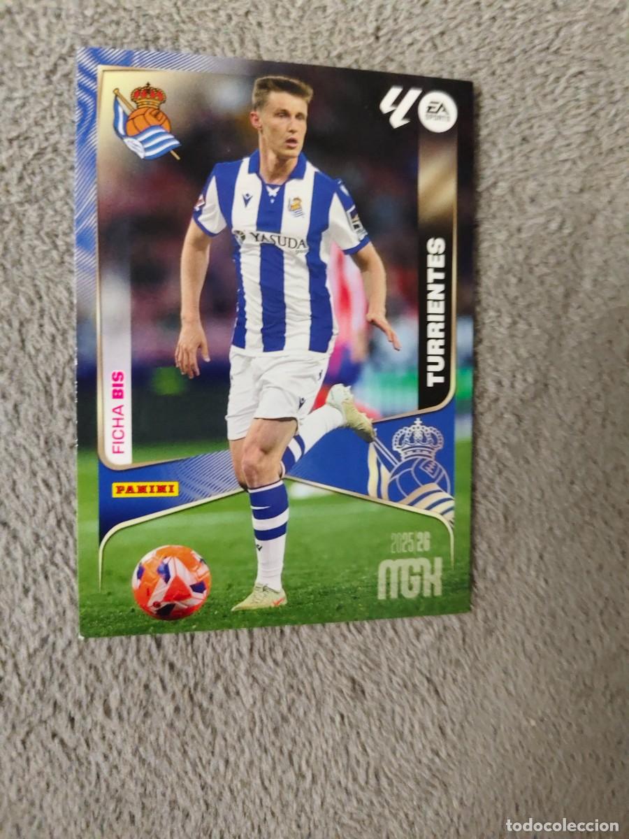 Cromos de f&uacute;tbol: 315 BIS MEGACRACKS MGK 25 26 TURRIENTES REAL SOCIEDAD FICHA LALIGA PANINI LA LIGA 2025 2026