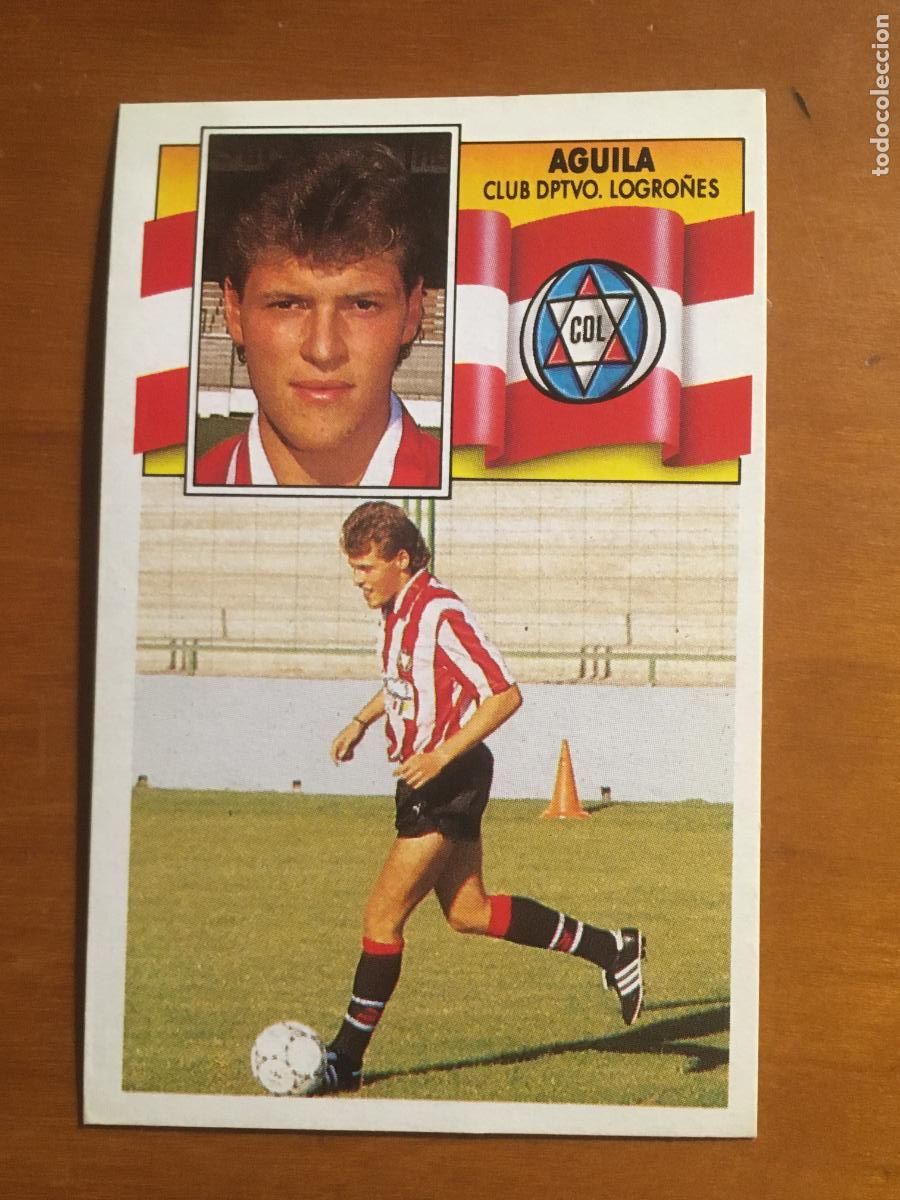 Cromos de f&uacute;tbol: aguila logro&ntilde;es coloca liga futbol 90 91 1990 1991 nunca pegado nuevo de sobre