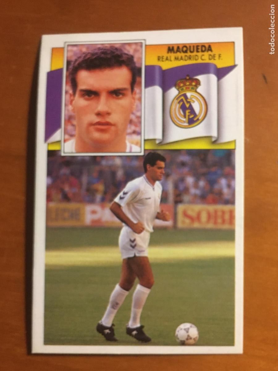 Cromos de f&uacute;tbol: maqueda real madrid coloca liga futbol 90 91 1990 1991 nunca pegado nuevo de sobre
