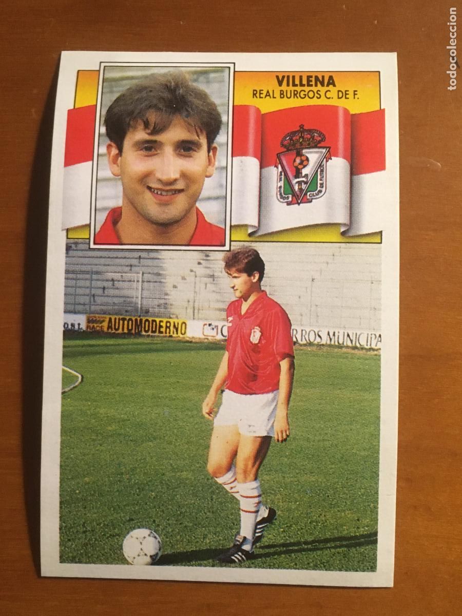 Cromos de f&uacute;tbol: villena burgos fichaje 26 liga futbol 90 91 1990 1991 nunca pegado nuevo de sobre