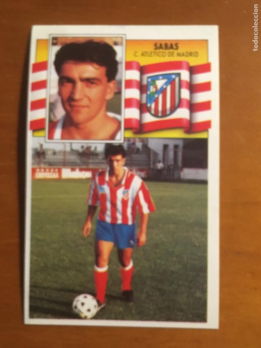 Cromos de f&uacute;tbol: sabas atletico madrid fichaje 7 liga 90 91 1990 1991 ediciones este nunca pegado nuevo de sobre