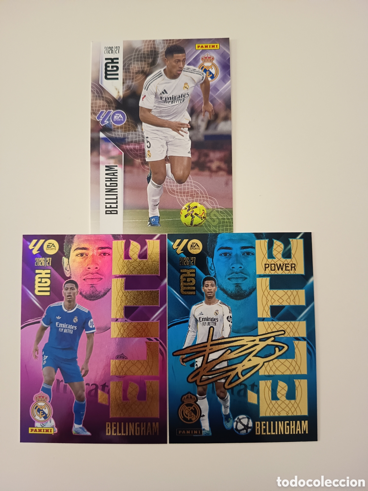 Cromos de f&uacute;tbol: Bellingham elite y elite power megacracks