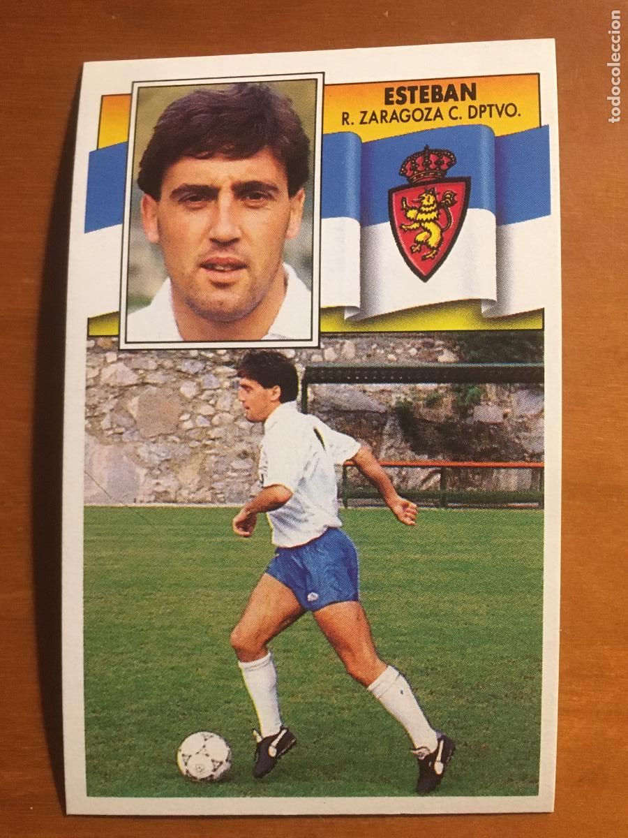 Cromos de f&uacute;tbol: esteban zaragoza fichaje 11 liga 90 91 1990 1991 ediciones este nunca pegado nuevo de sobre