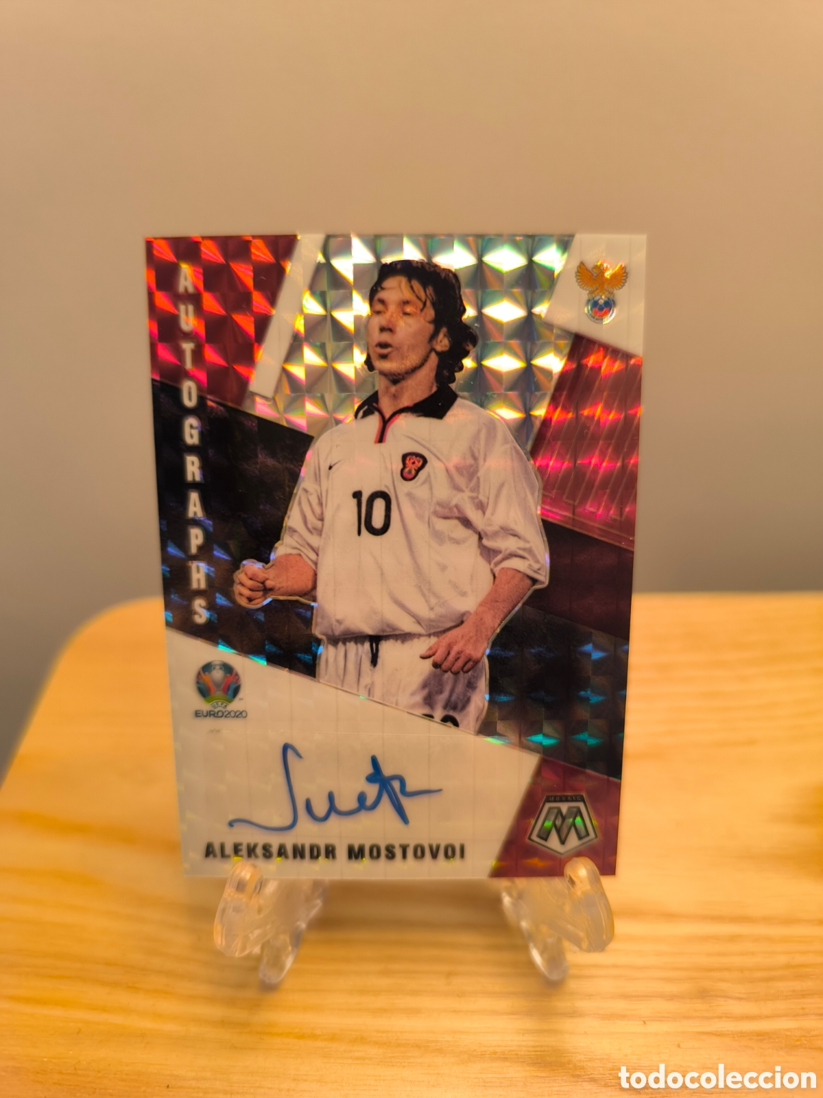 Cromos de f&uacute;tbol: Autografo Alexander Mostovoi PANINI MOSAIC Rusia