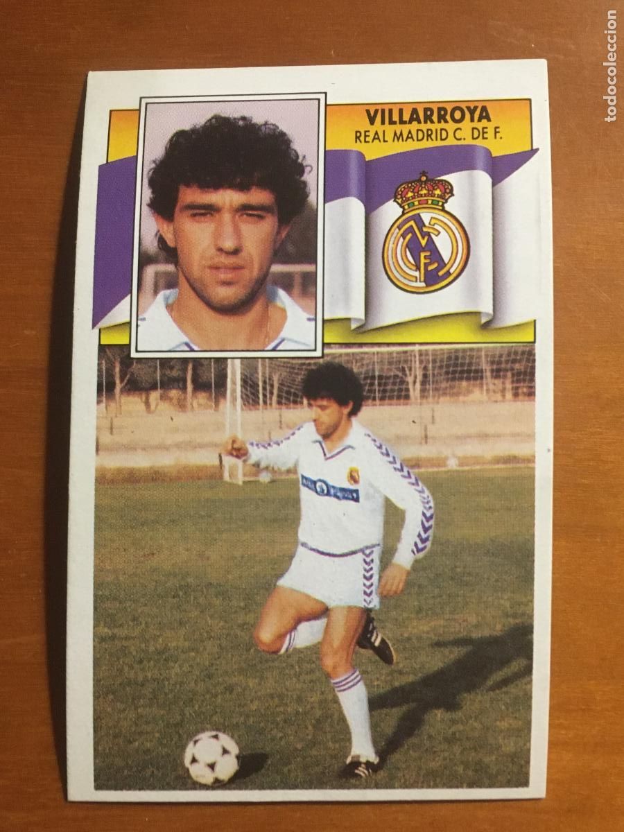Cromos de f&uacute;tbol: villarroya real madrid fichaje 5 liga 90 91 1990 1991 ediciones este nunca pegado nuevo de sobre