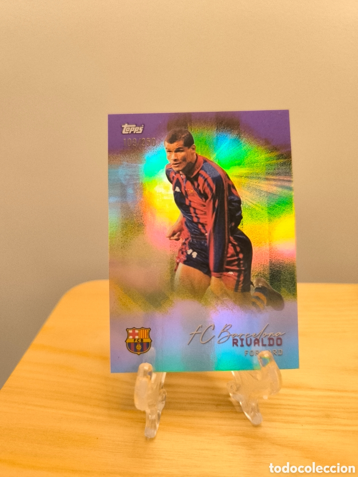 Cromos de f&uacute;tbol: Rivaldo numerada /250 Topps Barcelona n&deg;35