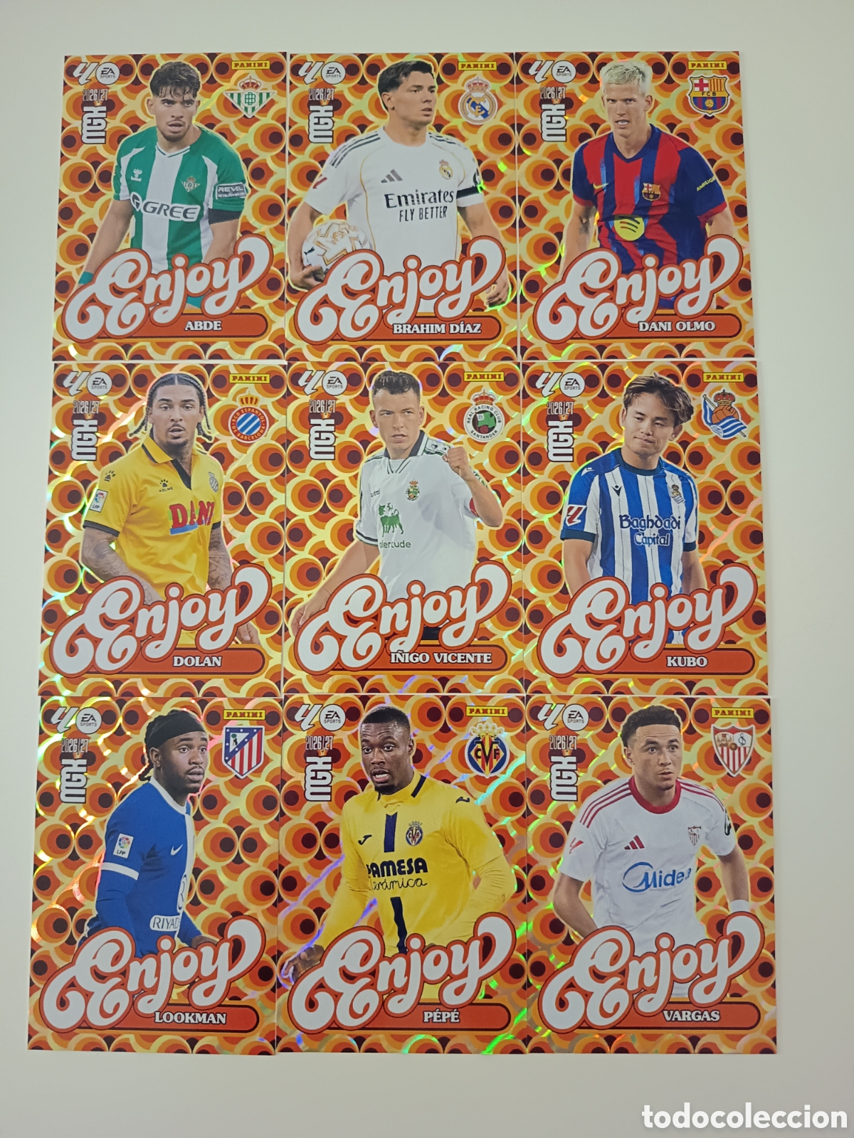Cromos de f&uacute;tbol: Enjoy completa megacracks 2026-2027