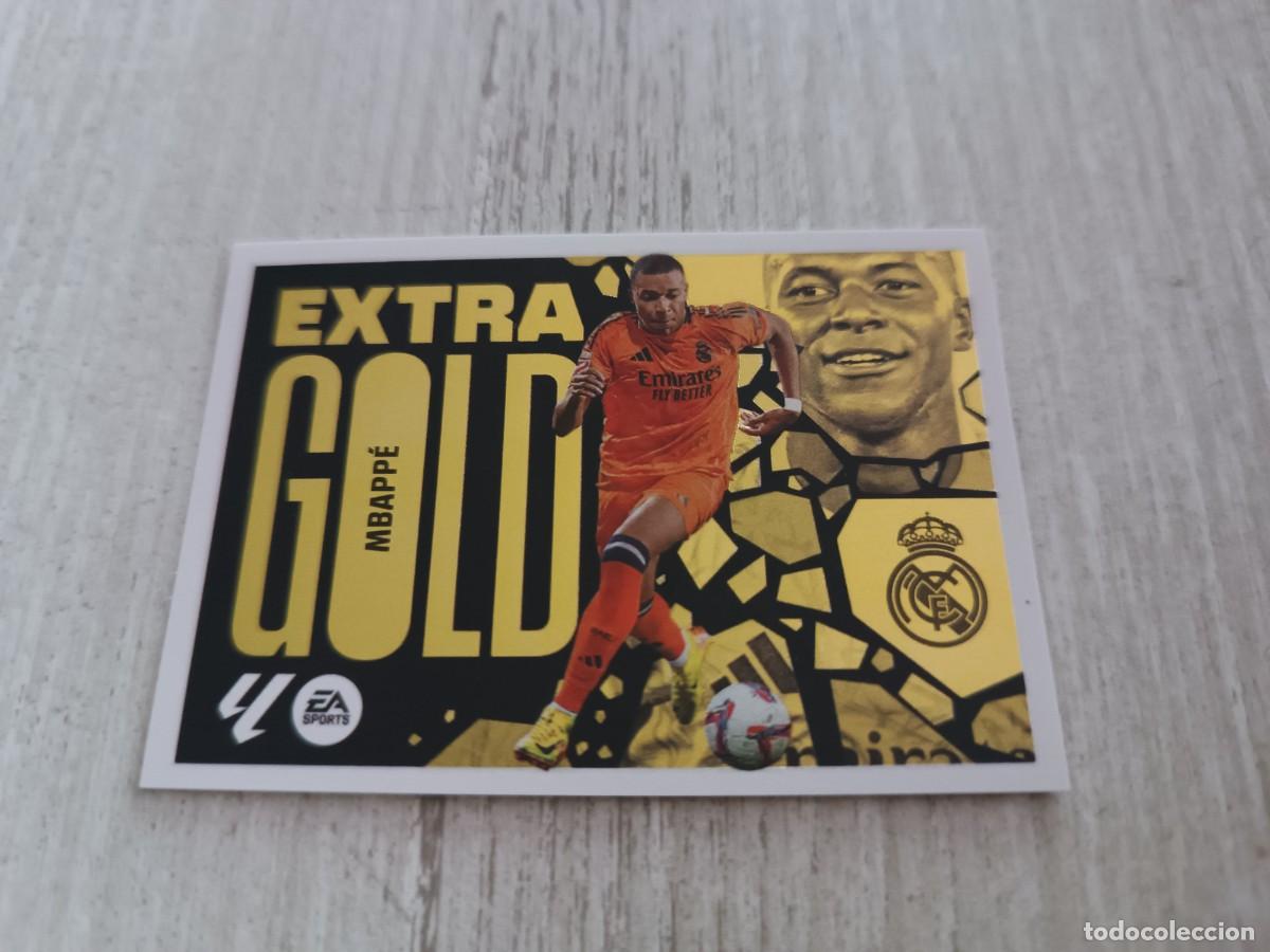 Cromos de f&uacute;tbol: MBAPPE EXTRA GOLD LIGA ESTE 2024 2025 24 25. NUNCA PEGADO