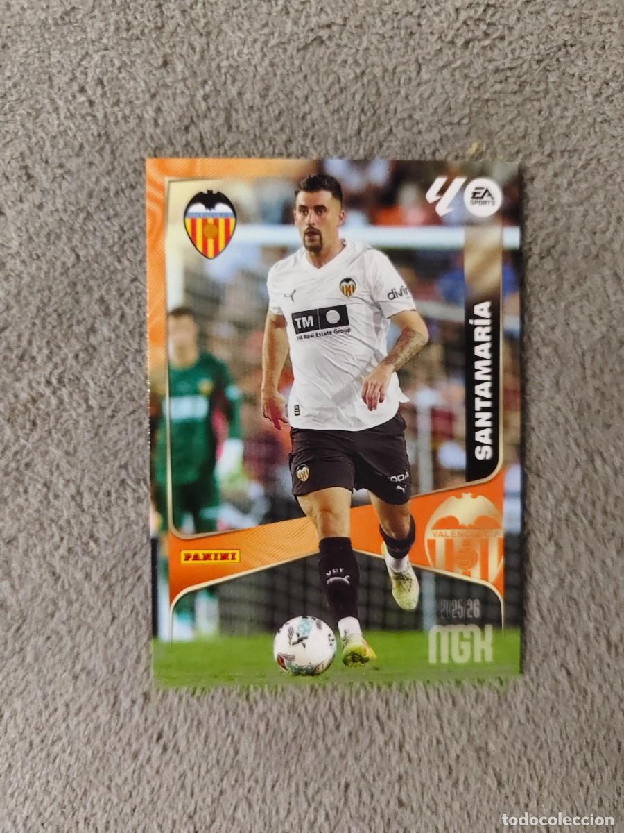Fu&szlig;ball-Sticker: 357 MEGACRACKS MGK 25 26 SANTAMAR&Iacute;A VALENCIA CF BASE CARD LALIGA PANINI LA LIGA 2025 2026