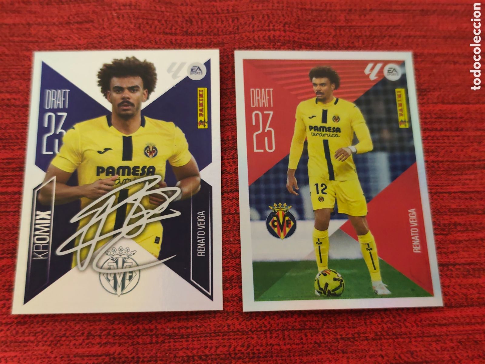Cromos de f&uacute;tbol: KROMIX DRAFT 20 RENATO VEIGA VILLARREAL EDICIONES ESTE 2026 2027