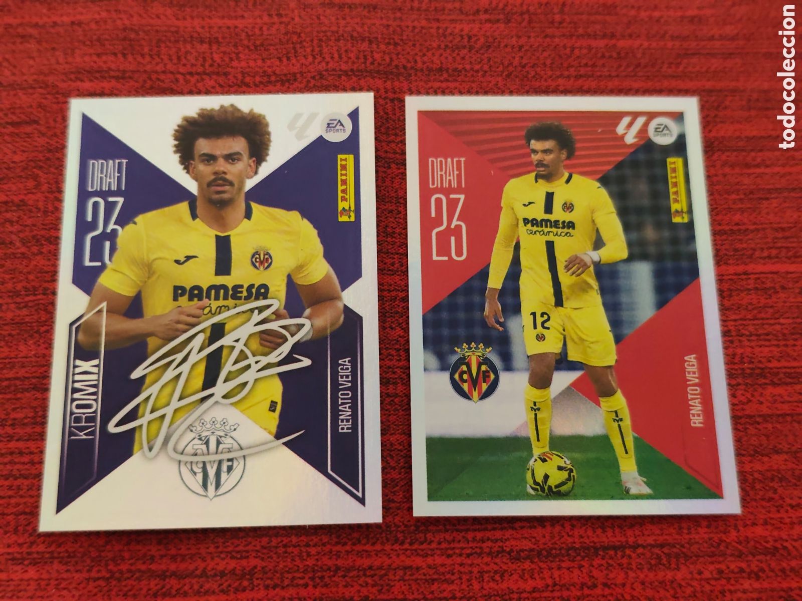 Cromos de f&uacute;tbol: KROMIX DRAFT 20 RENATO VEIGA VILLARREAL EDICIONES ESTE 2026 2027