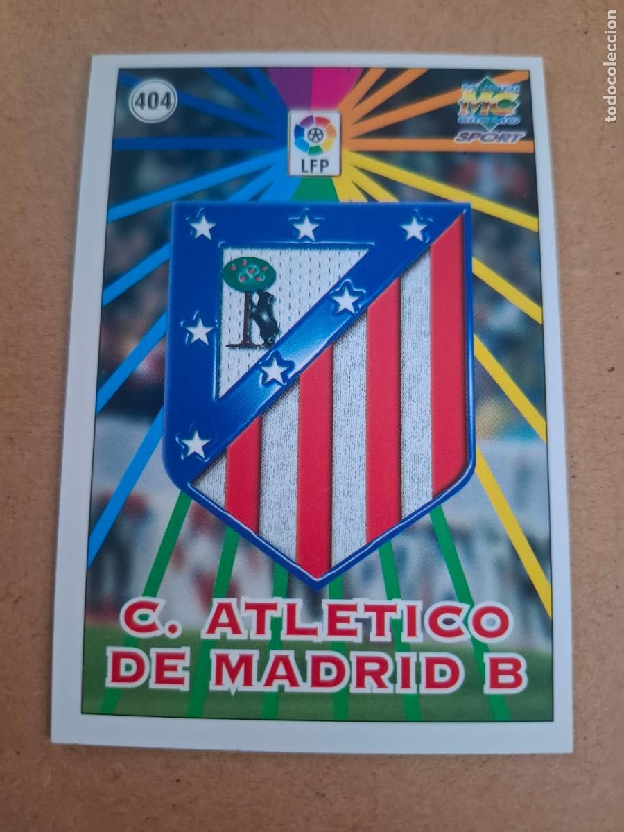 Cromos de f&uacute;tbol: MUNDICROMO 98 99 1998 1999 - 404 ESCUDO / PLANTILLA - C. ATL&Eacute;TICO DE MADRID B