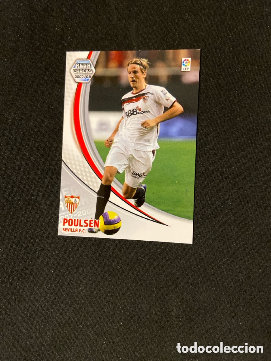 Fu&szlig;ball-Sticker: POULSEN 279 (SEVILLA) PANINI MEGACRACKS 2007-2008 07 08 CROMO CARTA M-3