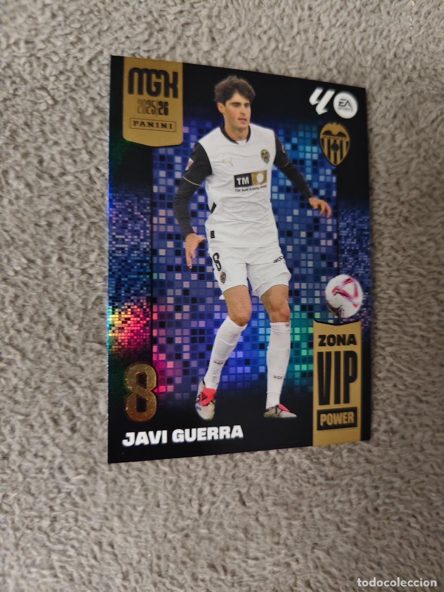 Cromos de f&uacute;tbol: P 398 MEGACRACKS MGK 25 26 JAVI GUERRA VALENCIA CF ZONA VIP POWER LALIGA PANINI LA LIGA 2025 2026
