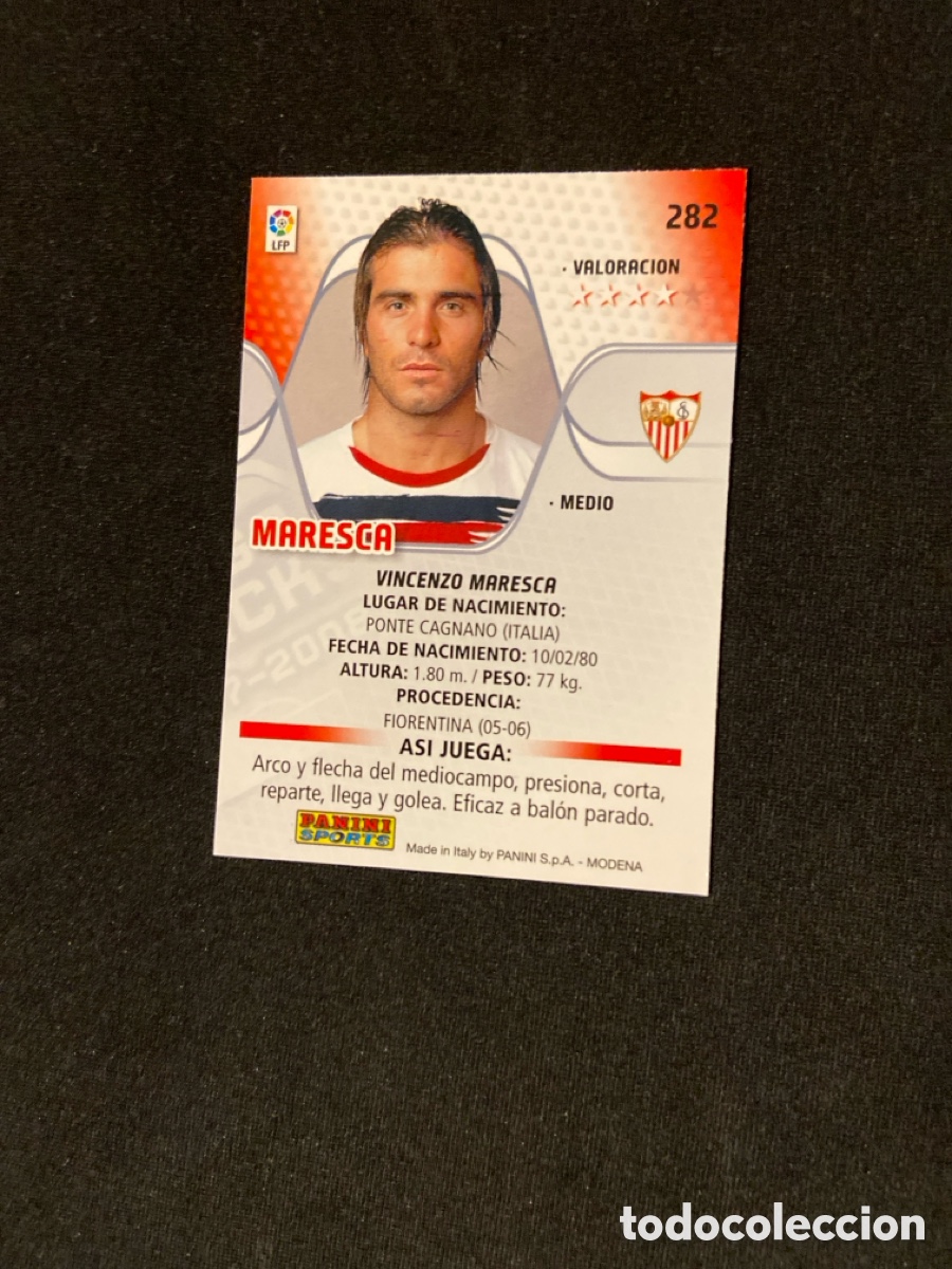 Cromos de f&uacute;tbol: MARESCA 282 (SEVILLA) PANINI MEGACRACKS 2007-2008 07 08 CROMO CARTA M-3 - Foto 2