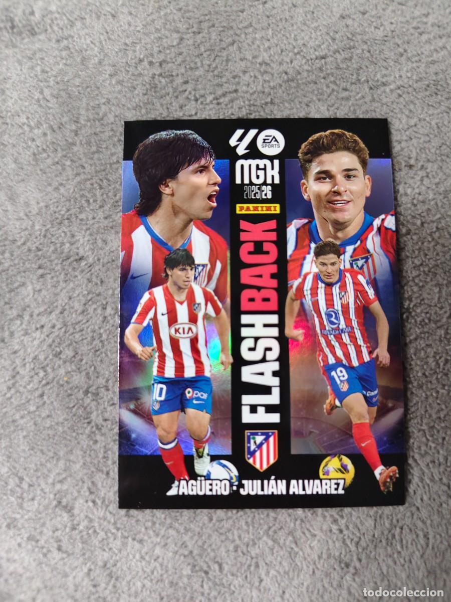 Cromos de f&uacute;tbol: 424 MEGACRACKS MGK 25 26 AG&Uuml;ERO JULI&Aacute;N &Aacute;LVAREZ ATL&Eacute;TICO DE MADRID FLASH BACK PANINI LIGA 2025 2026