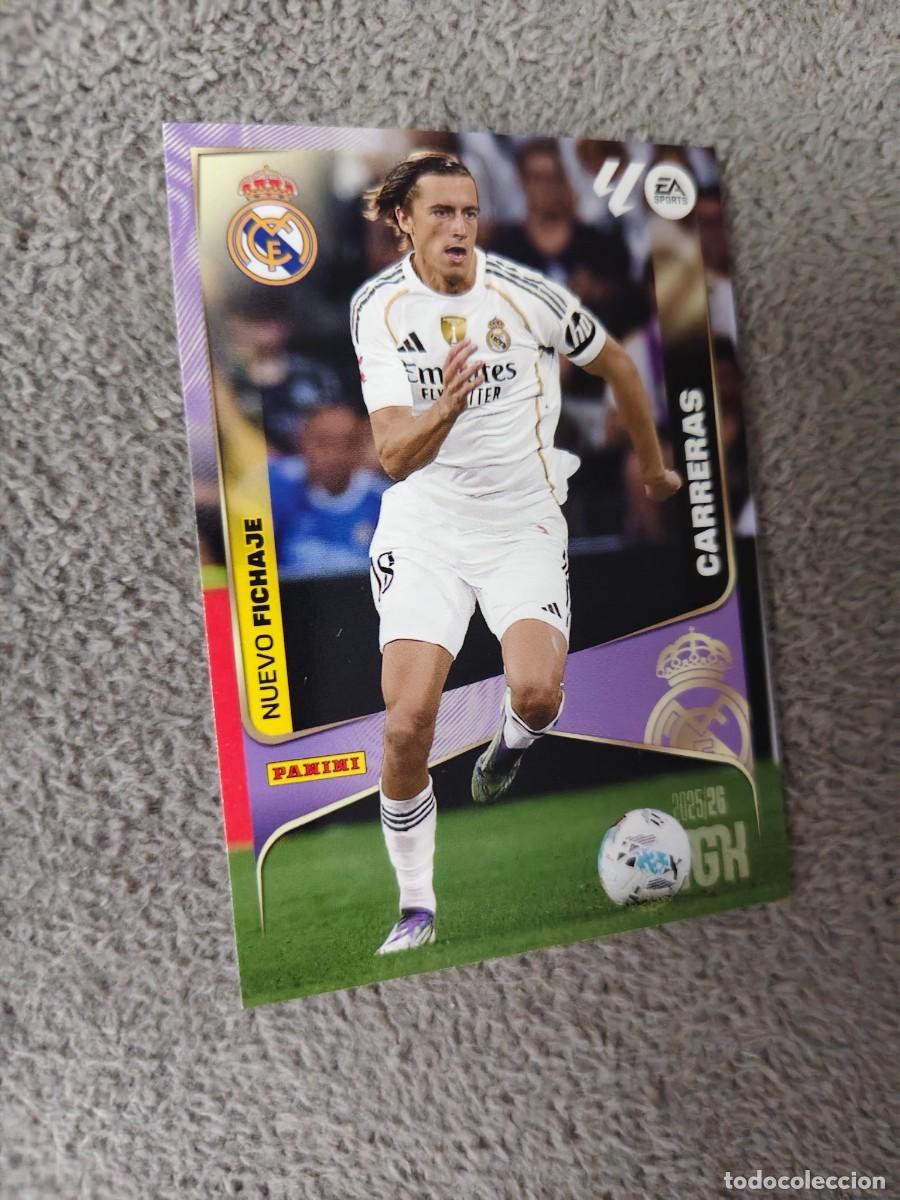 Cromos de f&uacute;tbol: 467 MEGACRACKS MGK 25 26 CARRERAS REAL MADRID CF FICHA LALIGA PANINI LA LIGA 2025 2026