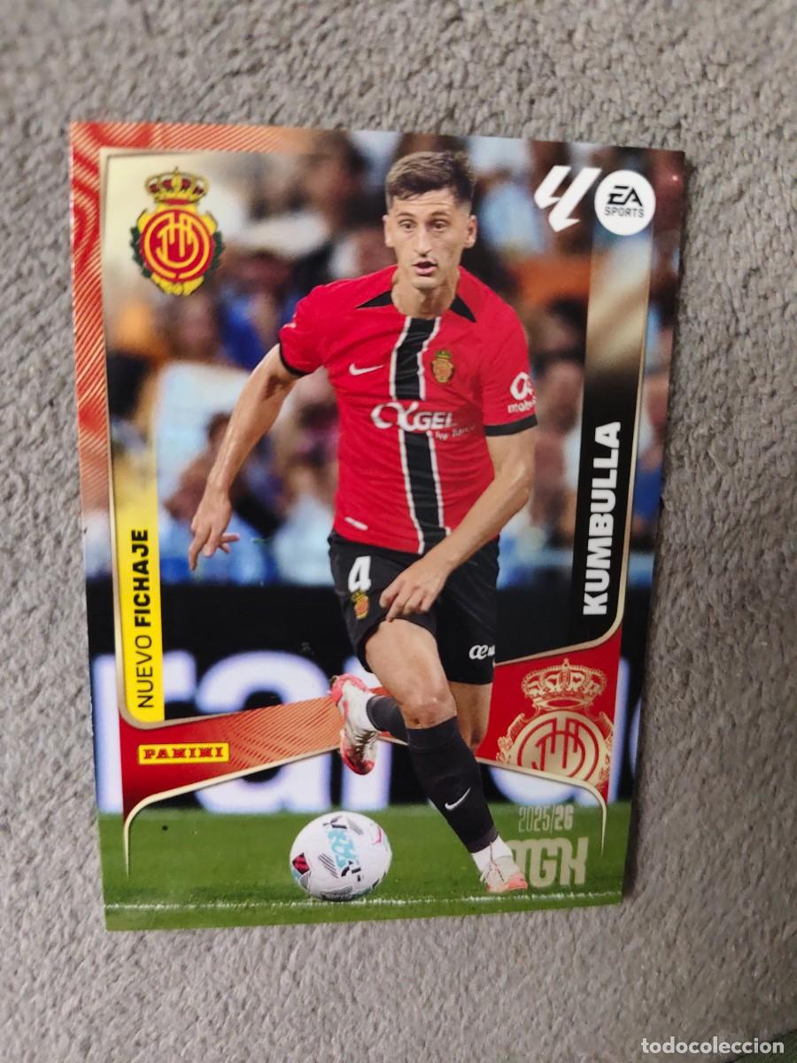 Cromos de f&uacute;tbol: 482 MEGACRACKS MGK 25 26 KUMBULLA RCD MALLORCA FICHA LALIGA PANINI LA LIGA 2025 2026