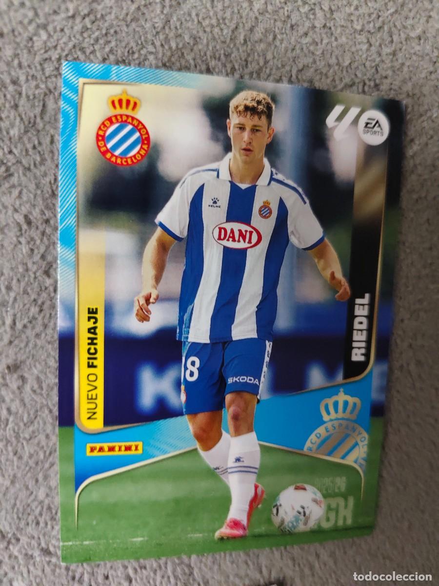 Figurine di Calcio: 488 MEGACRACKS MGK 25 26 RIEDEL RCD ESPANYOL FICHA LALIGA PANINI LA LIGA 2025 2026