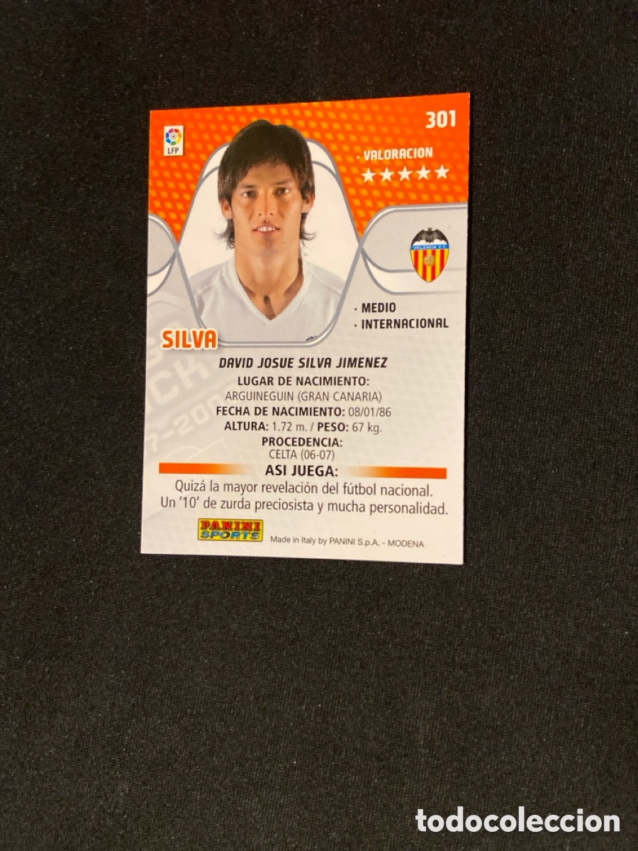 Cromos de f&uacute;tbol: SILVA 301 (VALENCIA) MEGA - Foto 2
