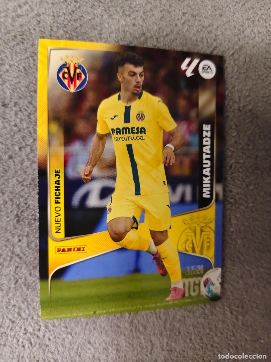 Fu&szlig;ball-Sticker: 499 MEGACRACKS MGK 25 26 MIKAUTADZE VILLARREAL CF FICHA LALIGA PANINI LA LIGA 2025 2026